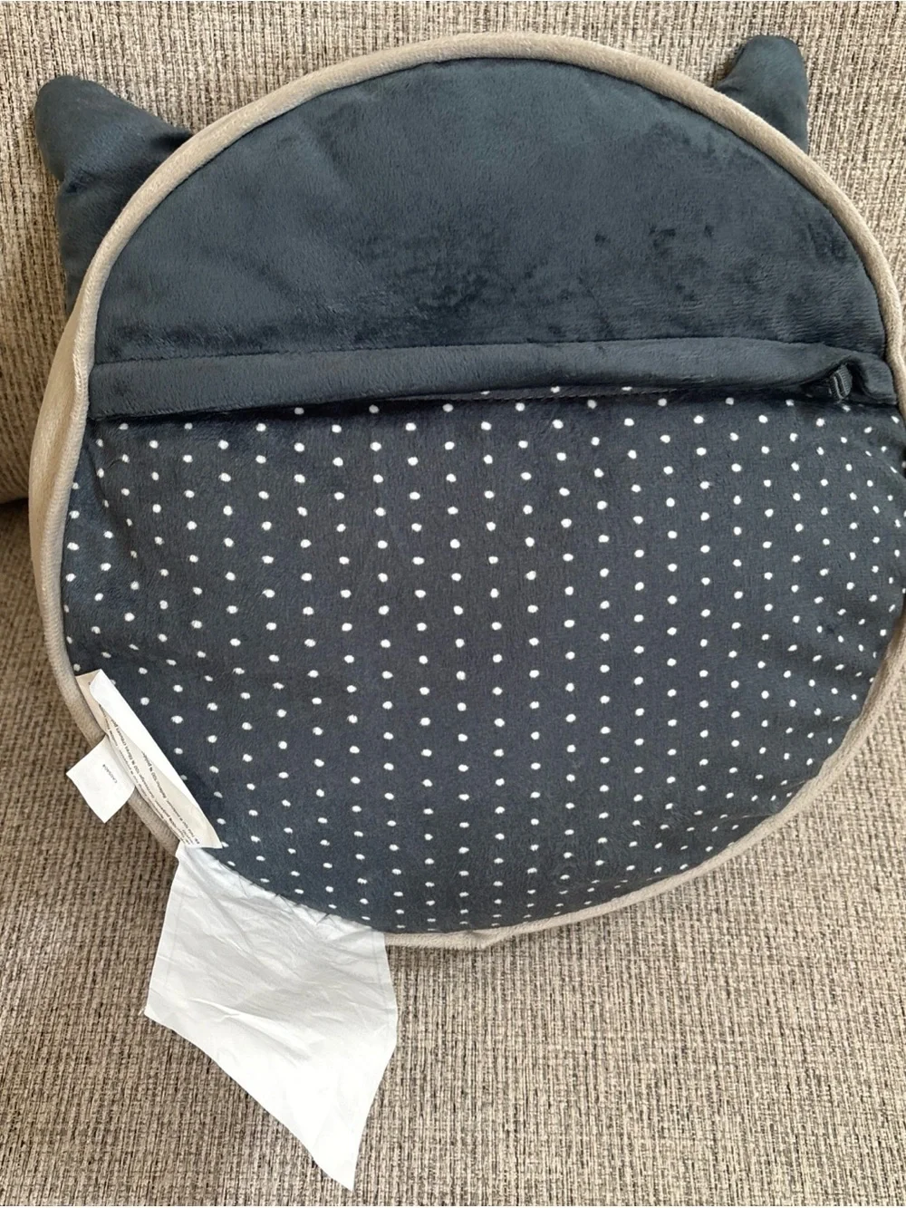 IKEA Gray and Black Cat Face Pillow cushion for bed or sofa new discontinued - Picture 2 of 16